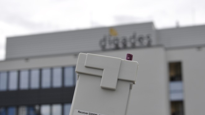 dfreeeze in front of the main building of digades GmbH