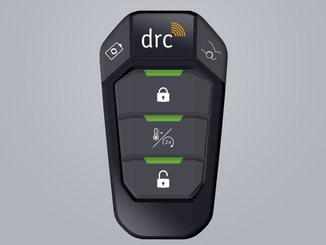With the drc Smart Key from digades, vehicle functions can be remotely controlled independent of range drc Smart Key from digades