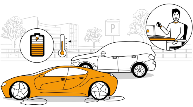 Moderne Fernbediensysteme ermöglichen die Vorklimatisierung und Batteriekonditionierung von Elektrofahrzeugen