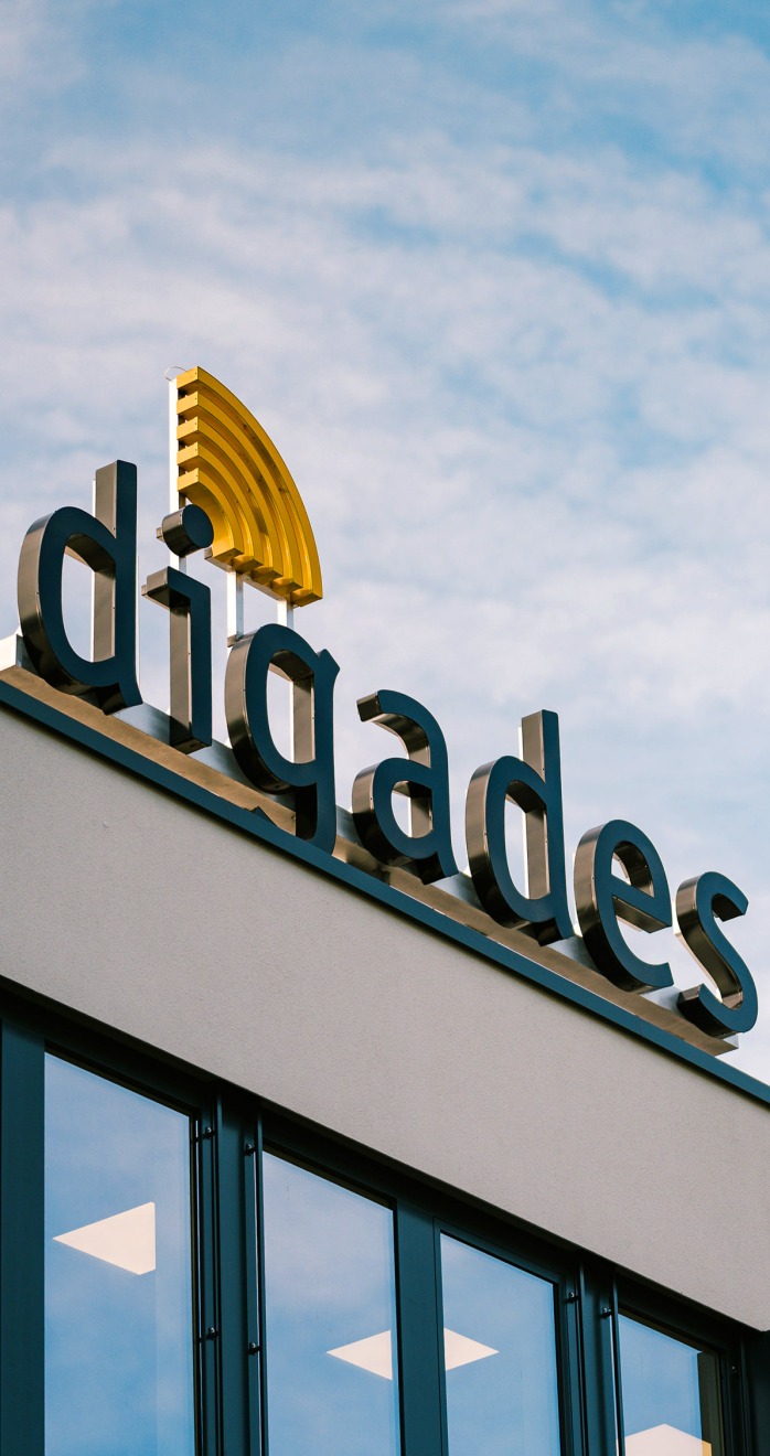 digades company building with logo